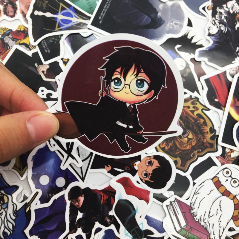 Sticker Set 50 Hình Dán Trang Trí Hình Nhân Vật Trong Phim Harry Potter