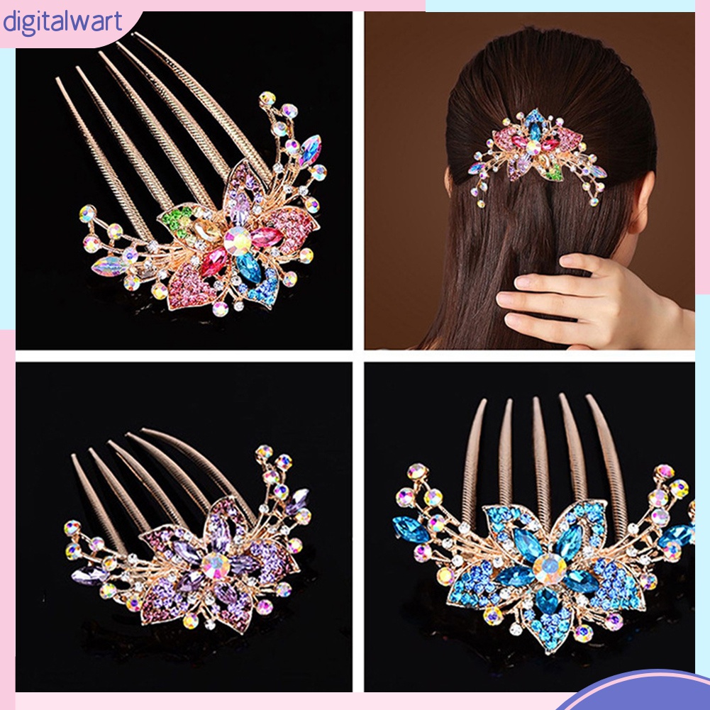 Trâm Cài Tóc Hình Hoa Đính Đá Sang Trọng Cho Nữ