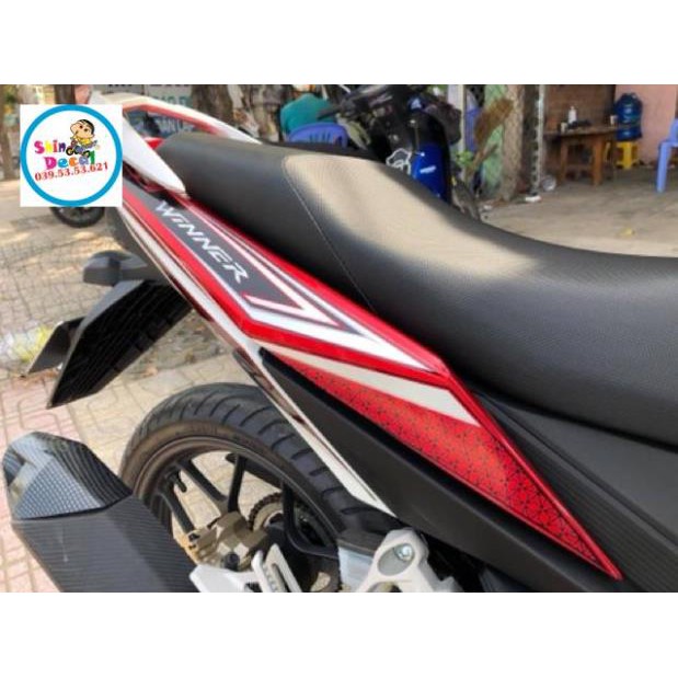 Tem rời winner sọc trắng dán xe đỏ 3 lớp ko bay màu
