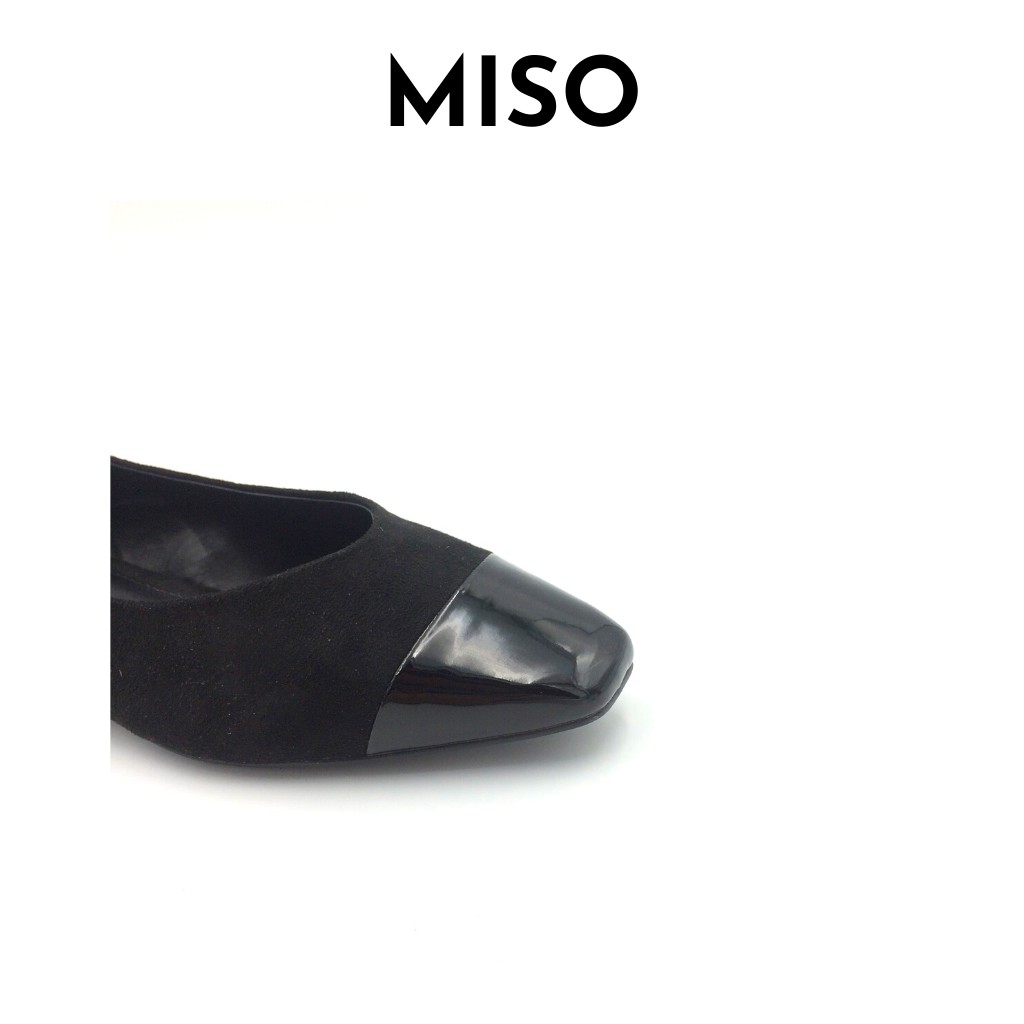 Giày búp bê nữ basic mũi vuông phối màu cao 2cm Miso M1019 | BigBuy360 - bigbuy360.vn
