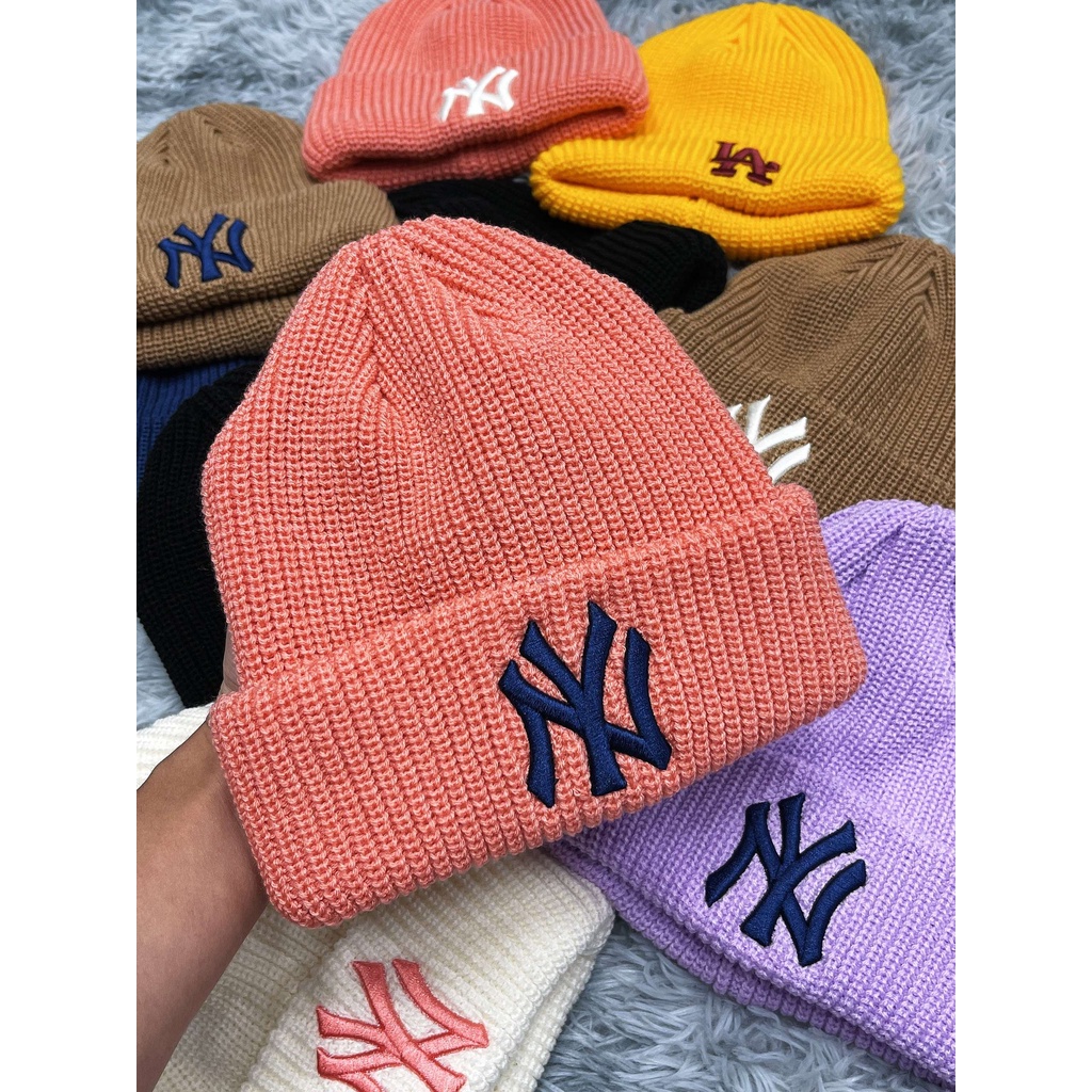 Mũ Len Thêu NY LA Beanie Basic N70