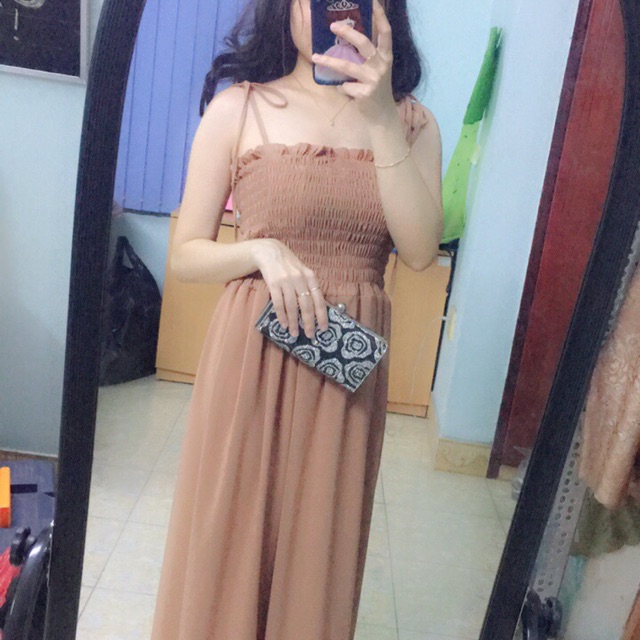 Đầm maxi voan