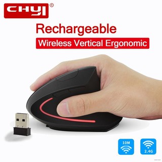 ✱▣☌Chuột sạc Wireless Vertical Mouse Rechargeable 2.4G USB Ergonomic Optical Mice With Laptop PC Mouse