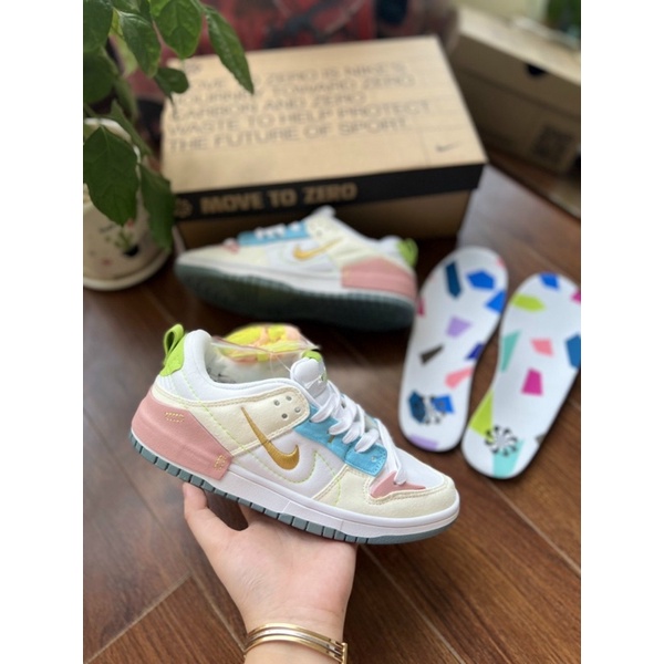 Giày thể thao sneaker sb dunk phối màu pastel