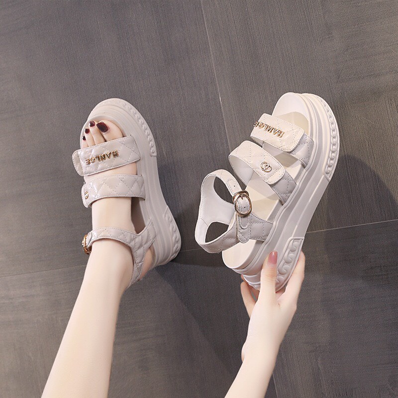 SANDAL ĐẾ BÁNH MỲ SIZE NHỎ 31 32 33 PHONG CÁCH RETRO CAO 7CM