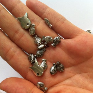 🌺 Charm lỗ xỏ dây cước tròn 1mm