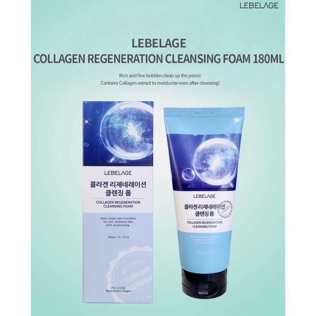 SỮA RỬA MẶT LEBELAGE COLLAGEN CLEANSING FOAM 180ml | BigBuy360 - bigbuy360.vn