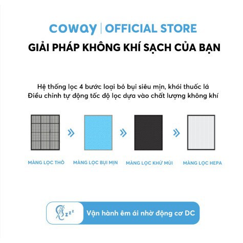 [Mã ELHAMS5 giảm 6% đơn 300K] Máy lọc không khí Coway Classic AP-1018F - Coway AP-1018F