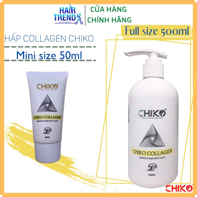 (DÙNG THỬ) Hấp tóc collagen hoàn hình CHIKO siêu mượt cao cấp tuýp dùng thử 50ml