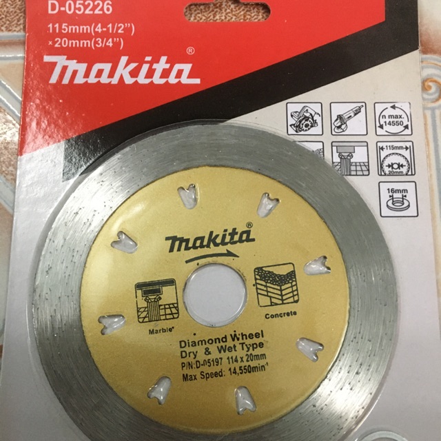 Lưỡi cắt gạch Makita D-05226 ko rãnh