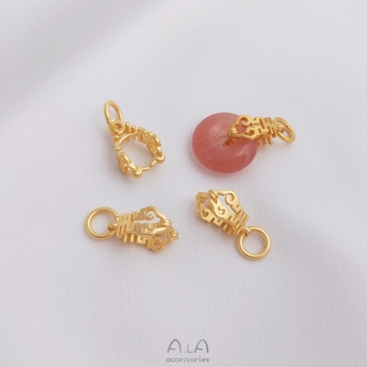 Mặt Dây Chuyền Thủ Công Hình Trái Dưa Màu Vàng Cát Có Khóa An Toàn