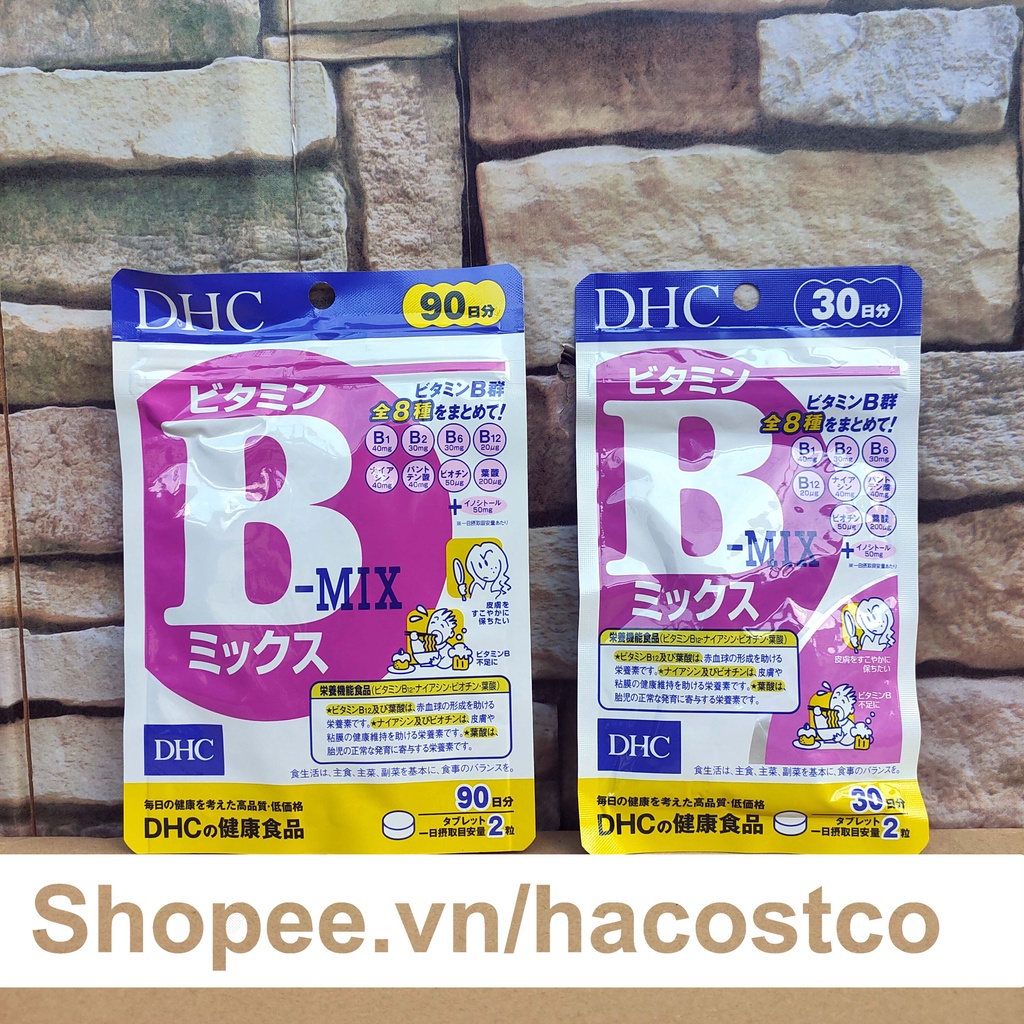 Viên uống DHC Vitamin B mix 30 ngày và 90 ngày dùng của Nhật hỗ trợ tăng cường sức khỏe hong1008