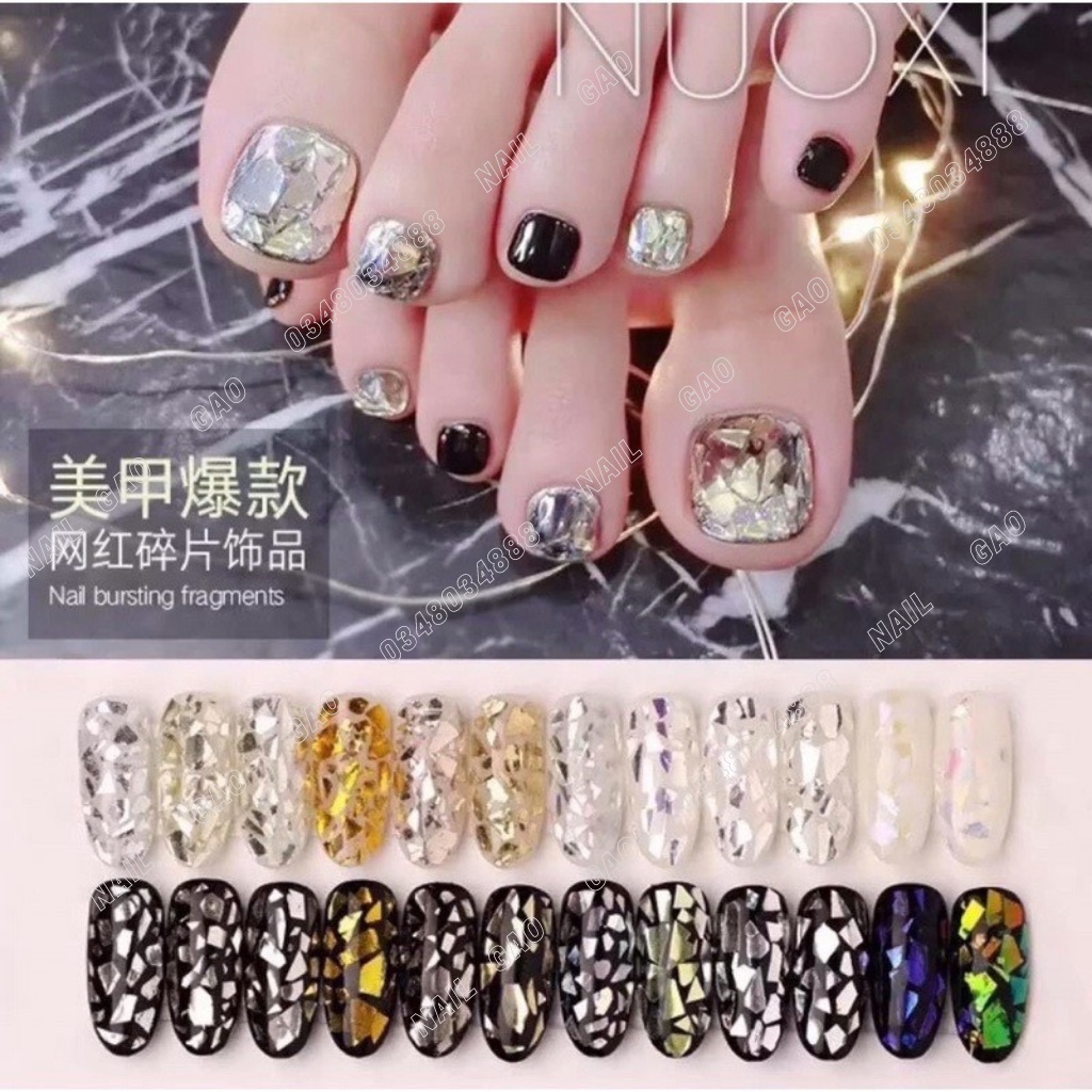 Sét xà cừ thủy tinh ẩn gel hàn quốc sang chảnh sét 6 hũ