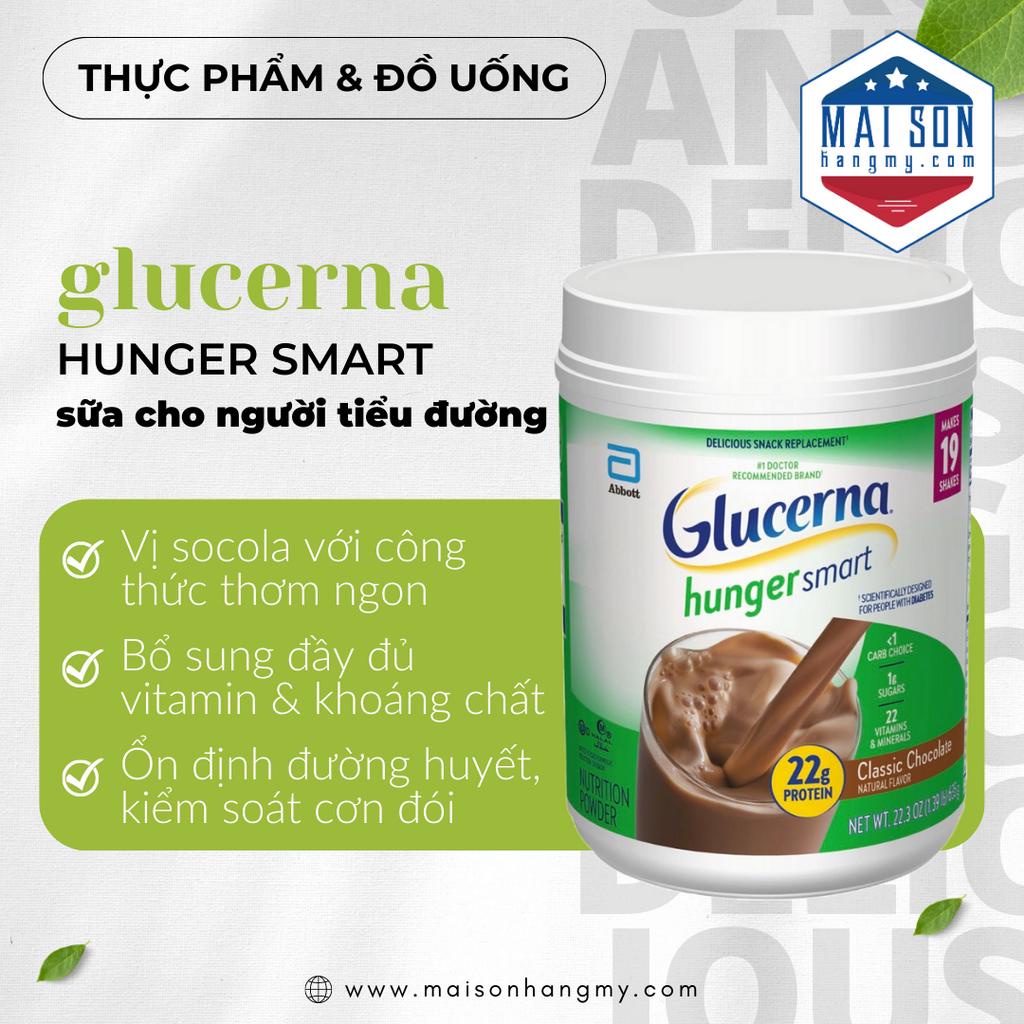 SỮA BỘT DÀNH CHO NGƯỜI TIỂU ĐƯỜNG GLUCERNA HUNGER SMART  - Hàng Nhập USA Chính Hãng