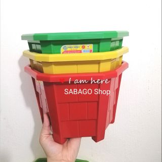 Chậu nhựa lục giác cao 27cm Hàng Việt Nhật