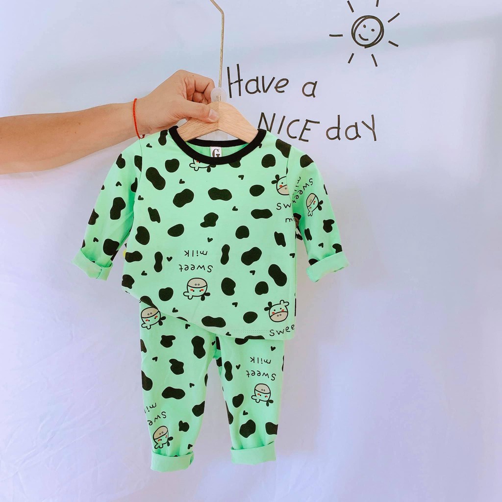 Bộ Thu Đông Cho Bé  Bộ Minky Mom DÀI TAY BÒ SỮA Cho Bé Trai Bé Gái  Chất Cotton Cao Cấp Thấm Hút Mồ Hôi Tốt