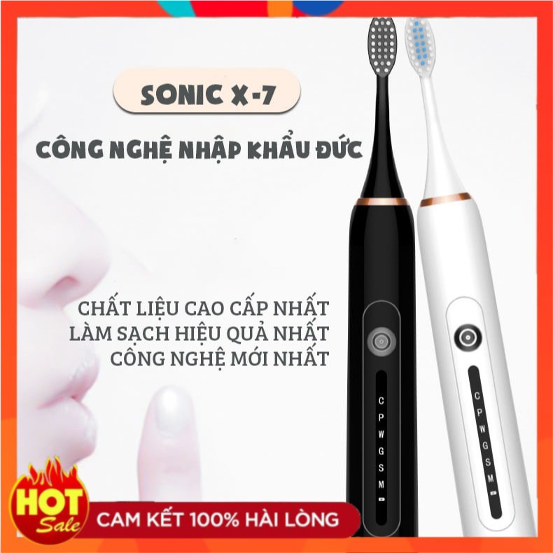 Bàn chải điện Sonic X7 thế hệ mới 2022 - mẫu bàn chải đánh răng điện tự động được rất nhiều nha sĩ có tiếng đánh giá cao