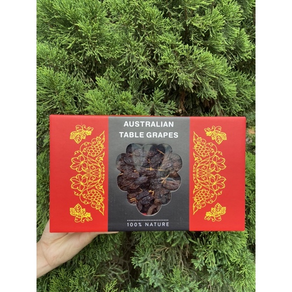 Nho khô nguyên cành nhập khẩu Úc - dòng nho Crimson hộp 500g 1kg đẹp