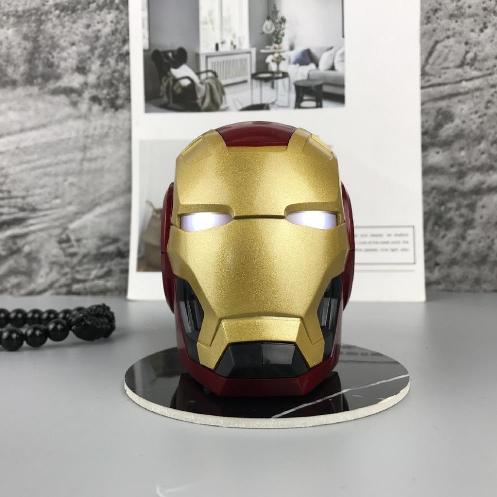 Loa Bluetooh Cầm Tay Iron Man Endgame Siêu Bass Không Dây, Nghe Nhạc Cực Hay, Mắt Có Đèn Led, Gắn Thẻ Nhớ, Cổng 3.5
