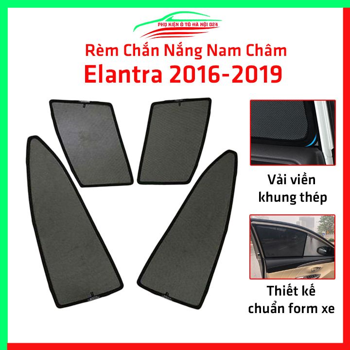 Bộ rèm chắn nắng Elantra 2016-2019 cố định nam châm thuận tiện