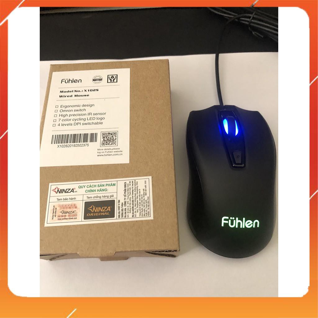 [ HÀNG SIÊU CẤP ] Chuột Gaming Fuhlen X102S - Màu đen - Có đèn led - Team ninza phân phối - BH 24 tháng [ CHÍNH HÃNG ] | BigBuy360 - bigbuy360.vn