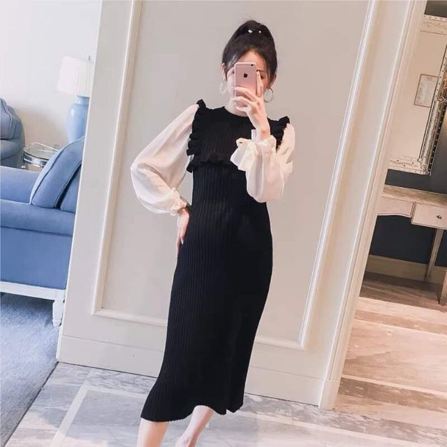 VÁY LEN FRESZ TAY ĐÁP LỤA