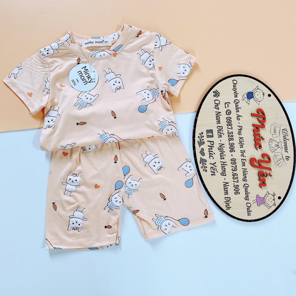 Sale !!! Bộ Cộc Tay Thun Lạnh Hàng Minky Mom In Toàn Thân Họa Tiết Sư Tử-Ô Tô Trắng Cho Bé (8-18kg)( 1453)-Shop Phúc Yến