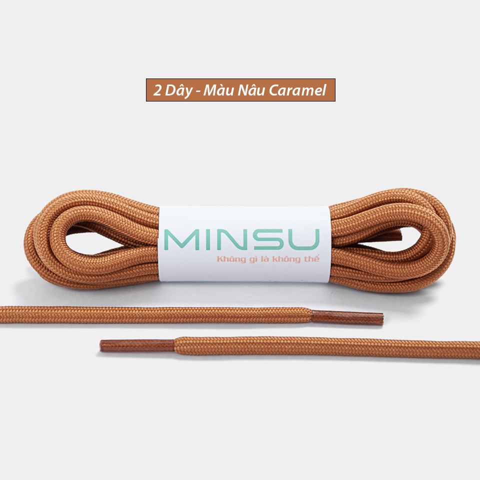 Dây Giày Tròn Chính Hãng Siêu Đẹp MINSU M0601 Bản Tròn 120cm Nhiều Màu Sắc Cho Các Loại Giày Thể Thao Sneaker