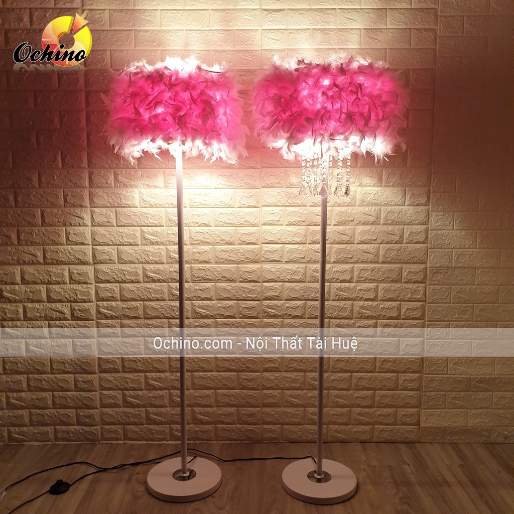 Đèn Ngủ Lông Vũ Cây Cao Sang Chảnh 1M48 Dùng Chụp Hình Và Trang Trí (Hàng Có Sẵn)