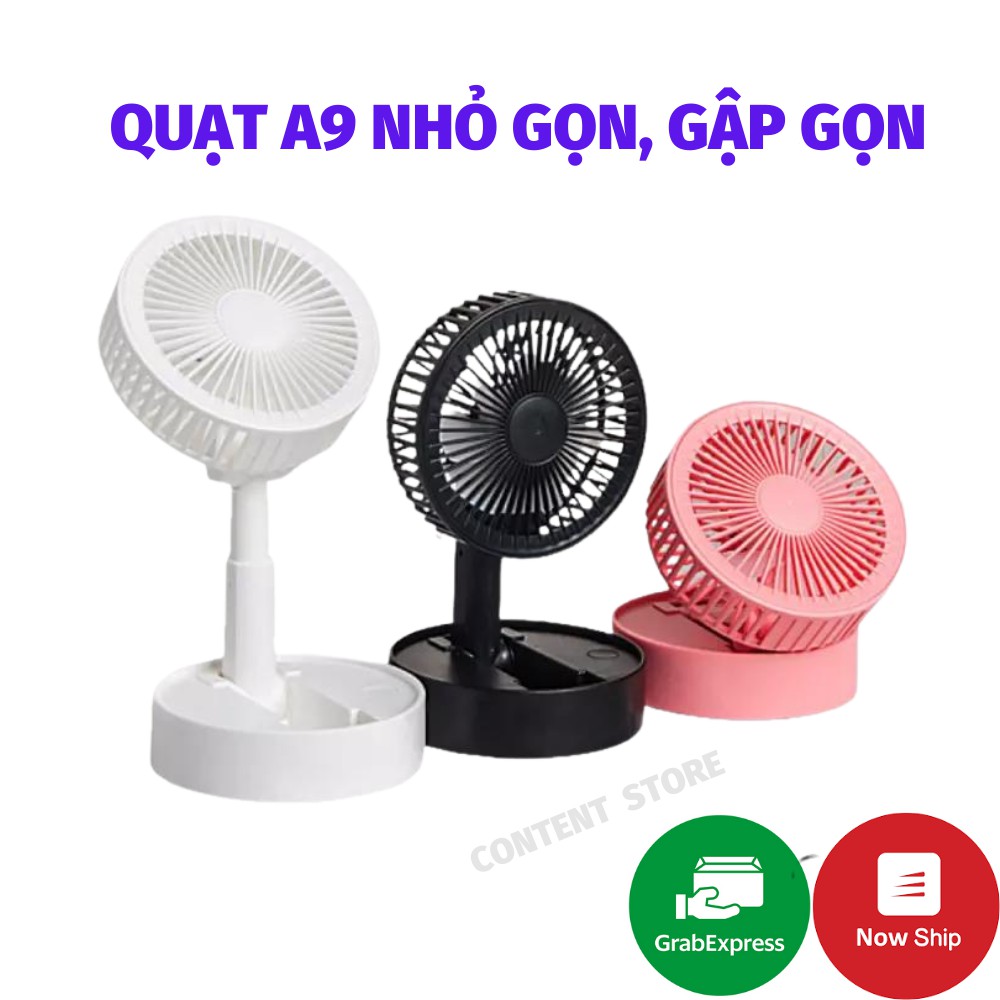 Quạt Mini Cầm Tay 3 Tốc Độ Gió Gấp Gọn Tiện Dụng - Giao Màu Ngẫu Nhiên