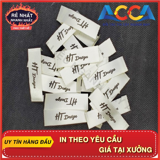 [Nhãn mác quần áo] In Mác satin mềm mịn giá rẻ cho thương hiệu riêng_In nhanh, bền, đẹp, rẻ_Sản xuất trong 3 ngày