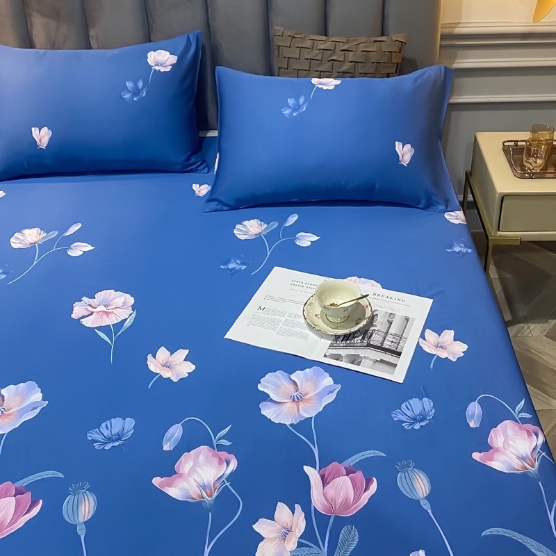 Bộ ga gối tencel 60s SiMi Bedding nhập khẩu cao cấp, ga gối tencel mềm mát hoạ tiết nhiều màu