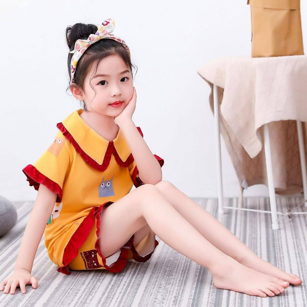 Đồ bộ dễ thương mặc đi chơi cho Bé Gái - Cotton mềm mại và thoải mái dạo phố mặc nhà