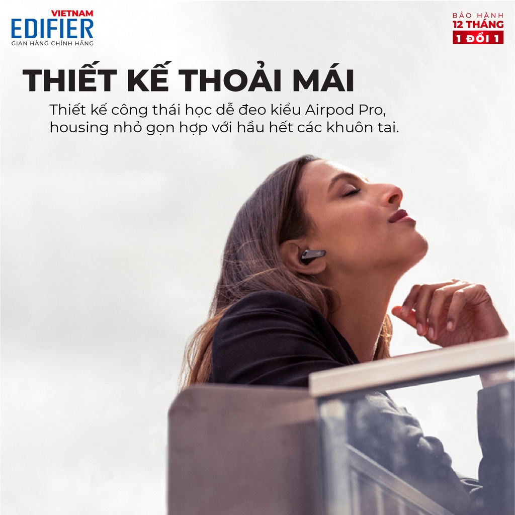 Tai nghe bluetooth EDIFIER NEOBUDS PRO Thời lượng pin 24 giờ HIRES Audio Wireless Chống ồn chủ động 6 micro đàm thoại