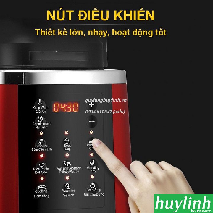 Máy làm sữa hạt, đậu nành Mishio MK160 - 1.75 lít