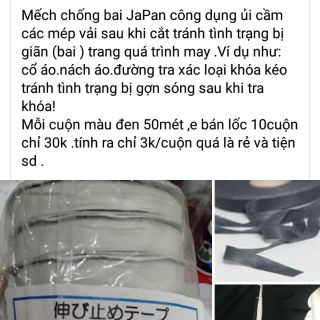 Mếch Chống Bai màu đen lốc 10 cuộn/ 30k