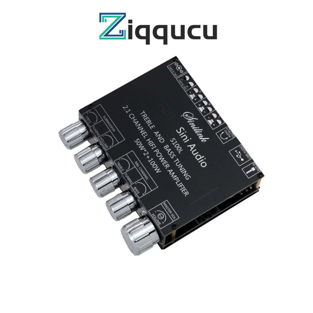 Bảng mạch khuếch đại âm thanh Bluetooth ZIQQUCU TPA3116D2 S100H / S100L 2.1 50WX2 + 100W chuyên dụng