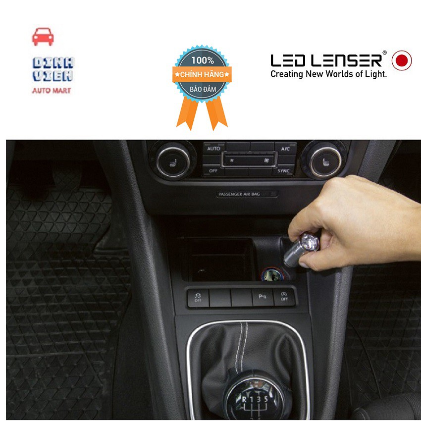 {CAO CẤP} Đèn Pin LedLenser Automotive Sử Dụng Cho Xe Hơi Màu Bạc thiết kế bằng thép không gỉ ,chế độ bảo hành đến 7 năm