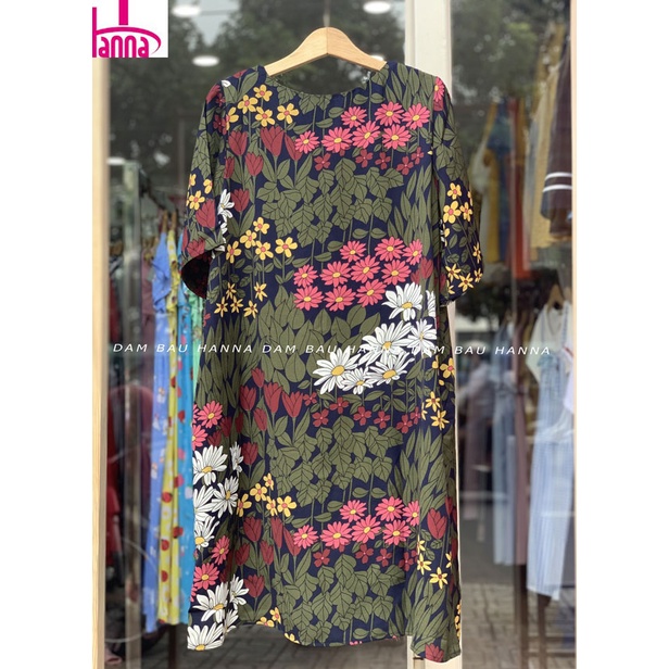 [Size 40 đến 78kg] ĐẦM BẦU CÔNG SỞ, VẢI LỤA HOA MỀM MÁT MÙA HÈ, KHÔNG NHĂN