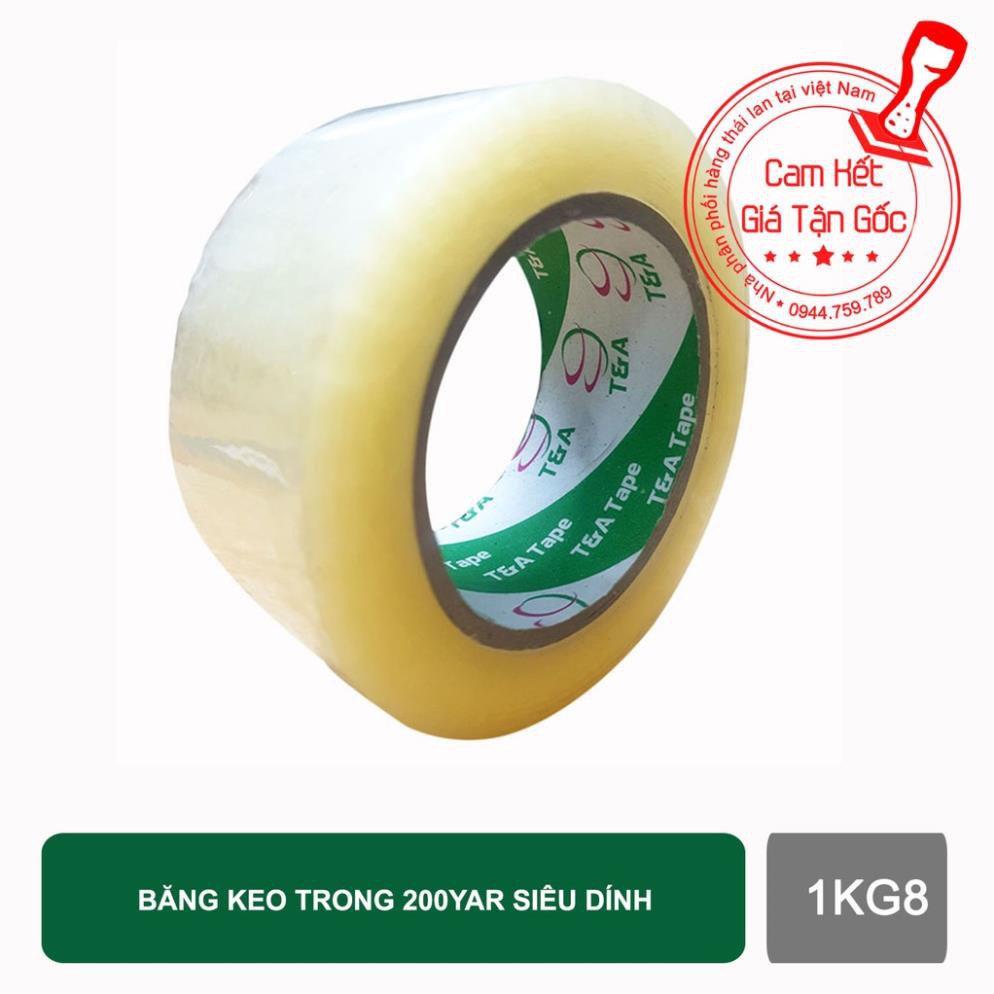 Combo 1 cây Băng keo TRONG loại 2kg 200yar siêu dính loại 6 cuộn {GIÁ HỦY DIỆT}