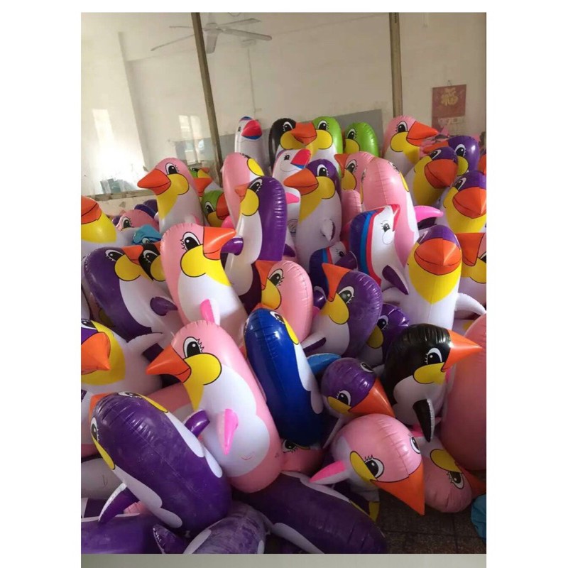Đồ Chơi Chim Cánh Cụt, Cá Heo Nhựa PVC Bơm Hơi  Cho Bé Chơi Trong Nhà, Sân Vườn, Phòng Tắm