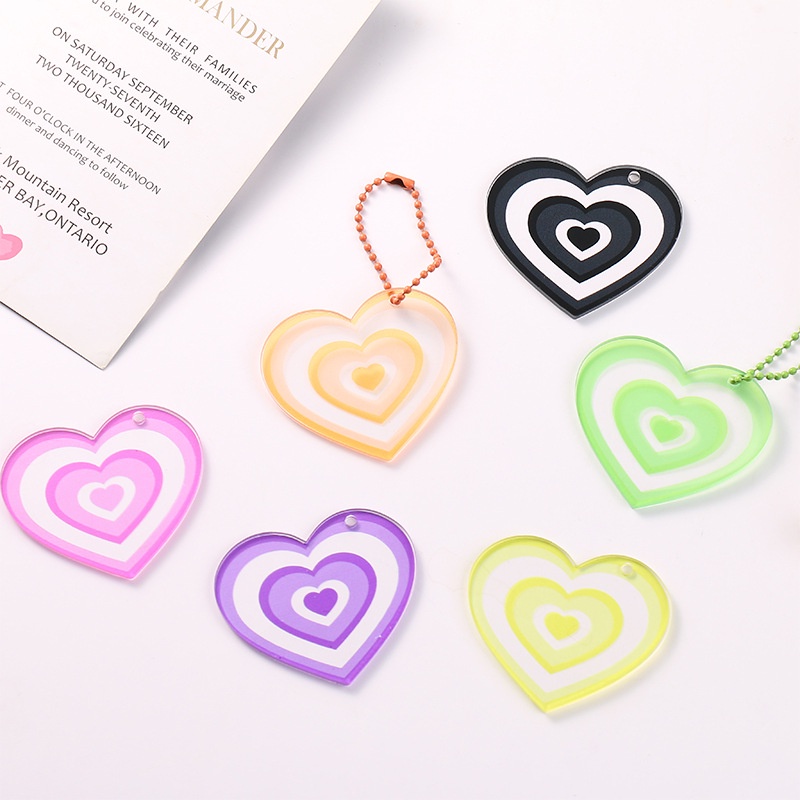 Móc Chìa Khóa Bằng Acrylic Hình Đĩa Halo Màu Gradient Độc Đáo DIY