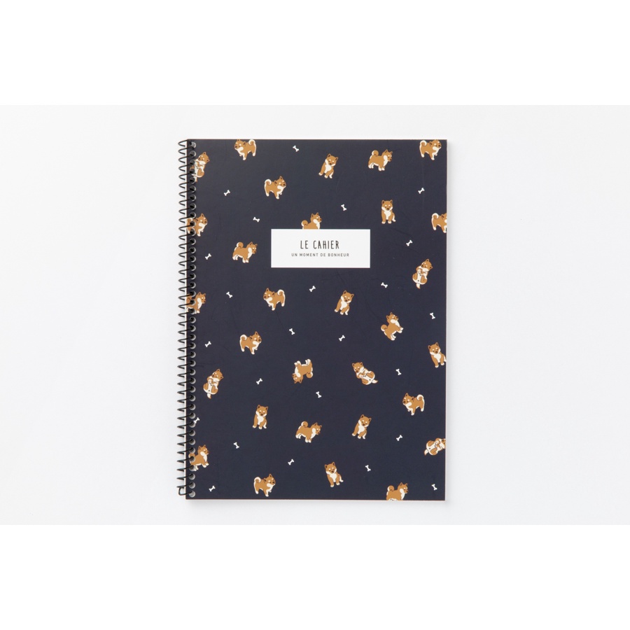 Sổ Tay ARTBOX Hàn Quốc Họa Tiết Cún Shiba Màu Xanh Navy 30 Tờ