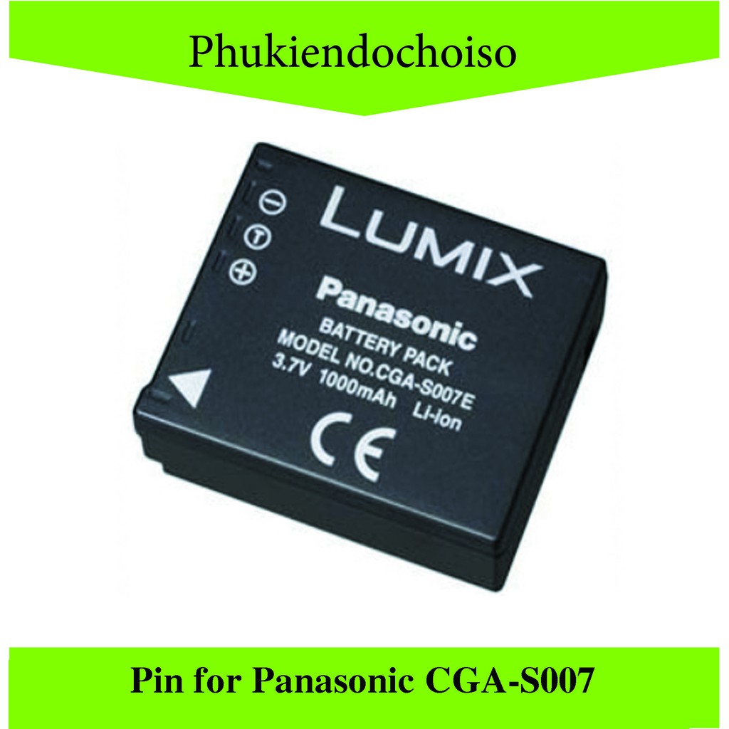 Pin thay thế pin máy ảnh for Panasonic CGA-S007