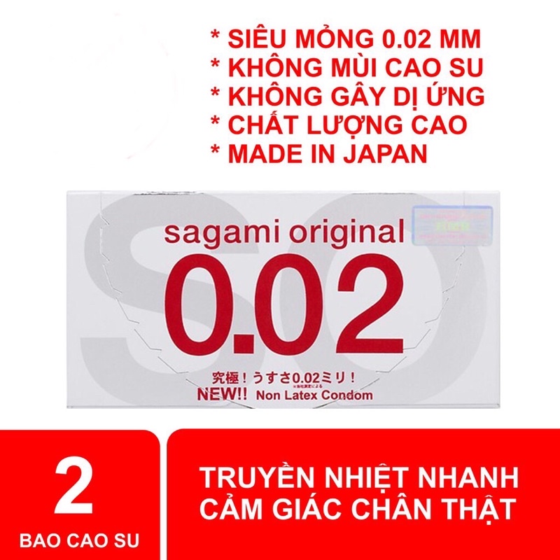 Bao cao su BCS siêu mỏng Sagami Nhật bản không mùi, không gây dị ứng