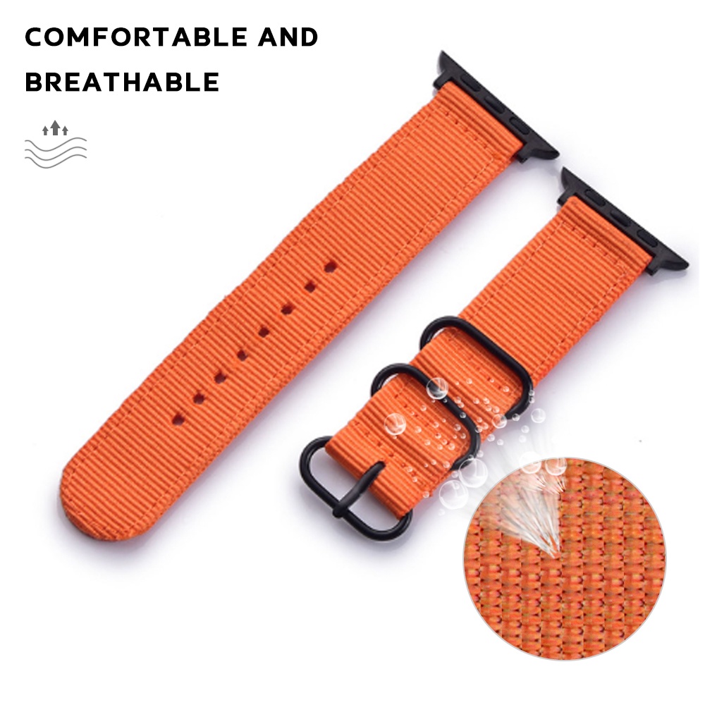 Dây Đeo Nylon Cho Đồng Hồ Thông Minh Apple Watch Series 7 6543 44mm 42mm 41mm 45mm 38mm 40mm se