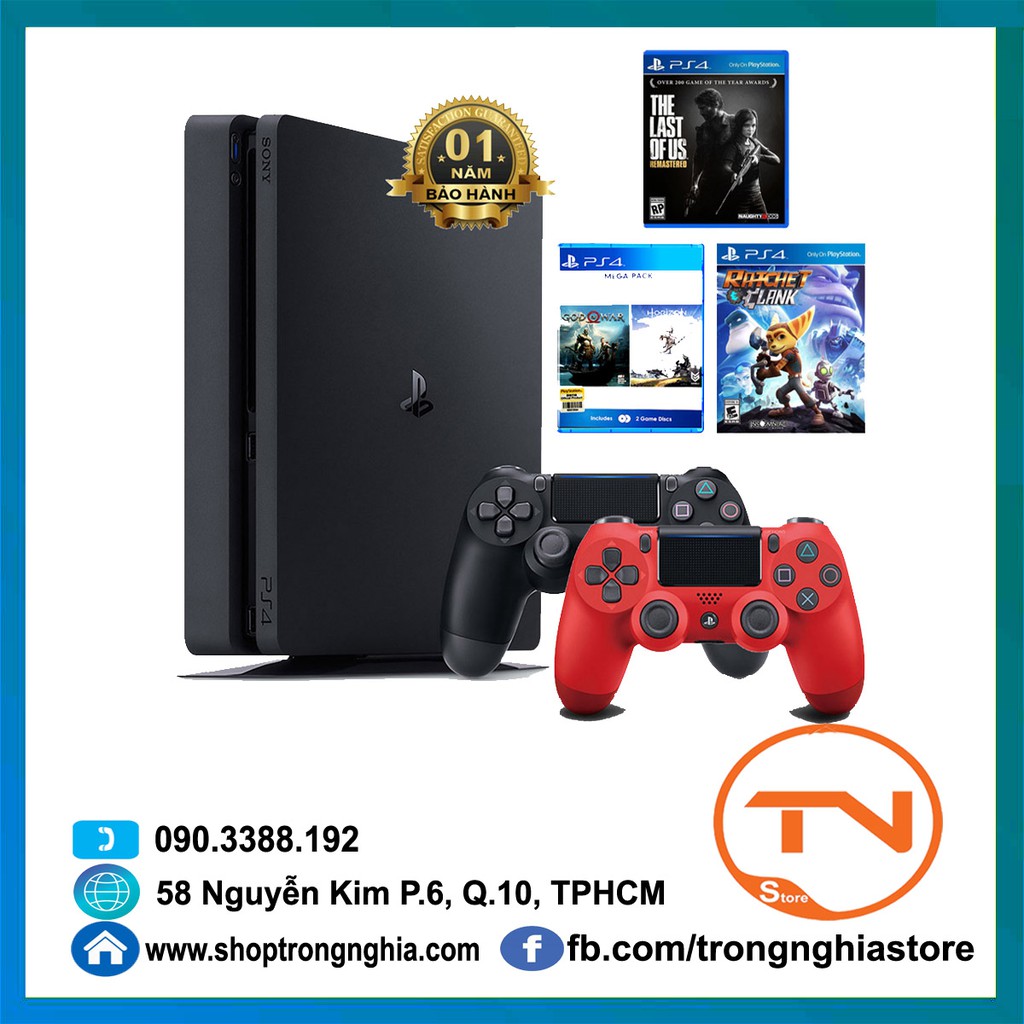 Máy PS4 Slim 2218B 1TB Sony Chính Hãng - Mua 1 Tặng 5