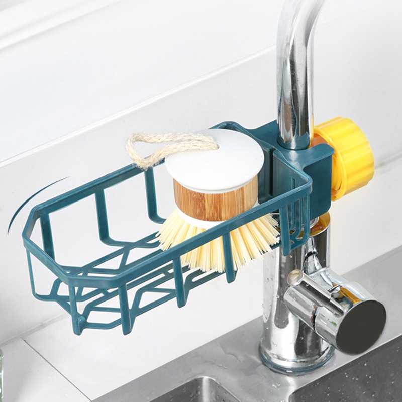 Giá Đỡ Bọt Biển Rửa Chén / Xà Phòng Gắn Vòi Nước Hình Tròn Tiện Dụng Cho Phòng Tắm / Nhà Bếp