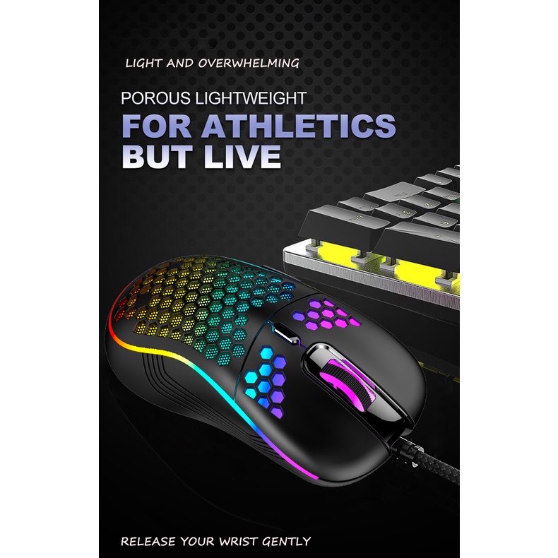 Chuột Gaming ICEDI - D110  Led RGB ( Chuột Gaming Siêu Nhẹ, LED RGB, Chuột Lỗ ) Chính Hãng Bảo Hành 12 Tháng