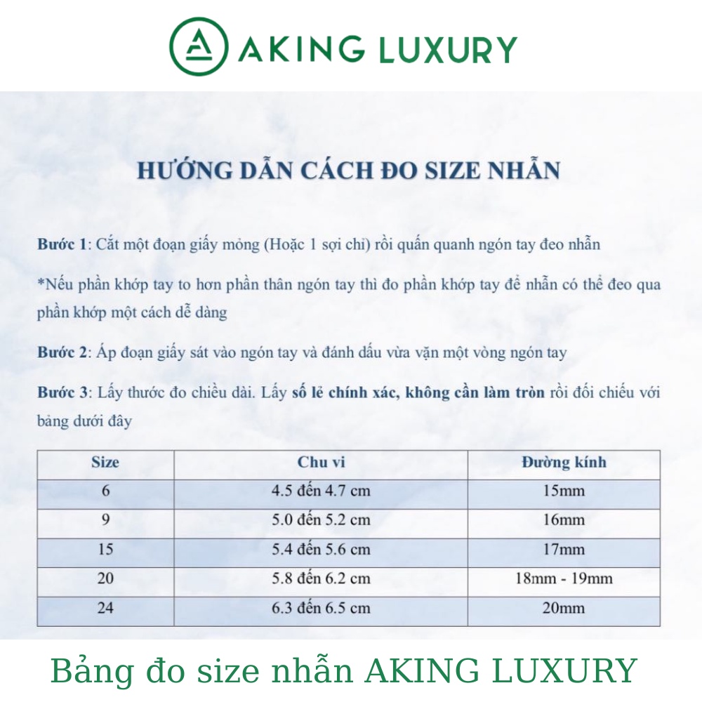 Nhẫn nữ bạc cao cấp AKING LUXURY AK52. Nhẫn bạc nguyên chất thiết kế thời thượng, trẻ trung. Mẫu nhẫn mới nhất 2022